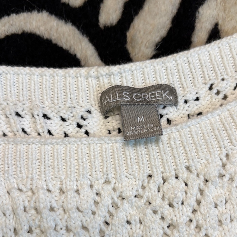 Falls Creek White Crochet Eyelet Camisole Tank - Picture 2 of 7
